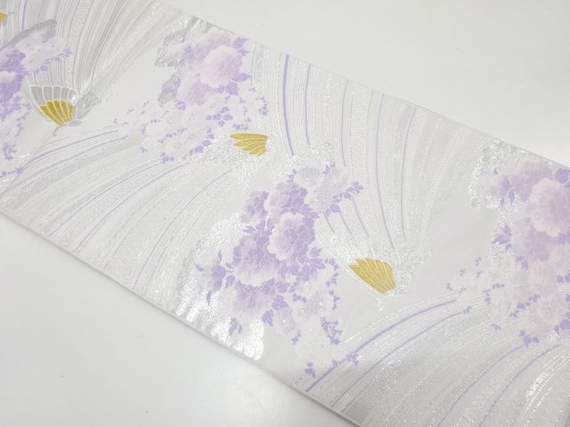 JAPANESE FUKURO OBI / WOVEN KIKU & PEONY